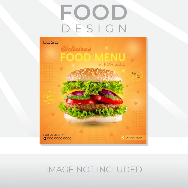 Vector vector eps special delicious food menu and restaurant social media banner post template