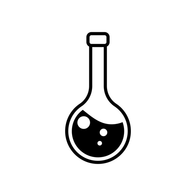 Vector vector erlenmeyer icon design template for scientific equipment clear and professional laboratory