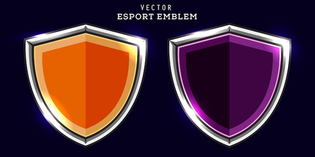 ベクトル ESPORT エンブレム シールド ロゴ