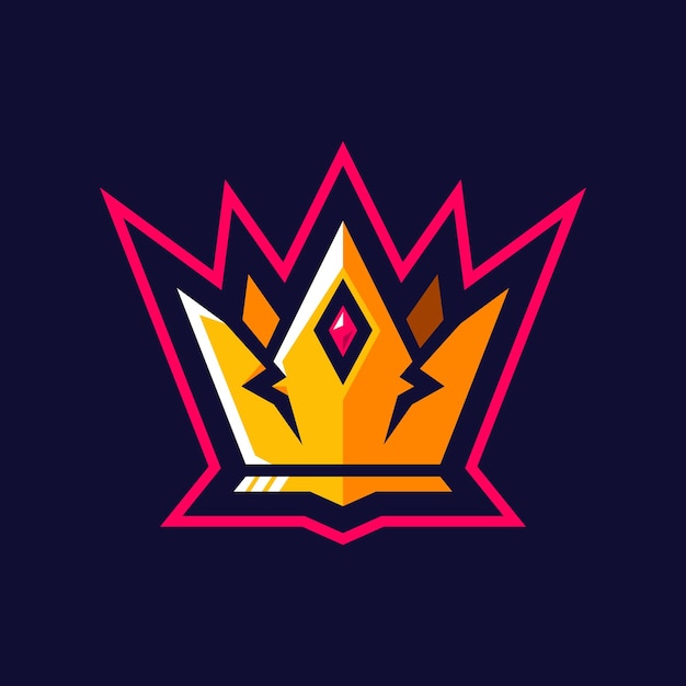 Vector esport logo king crown