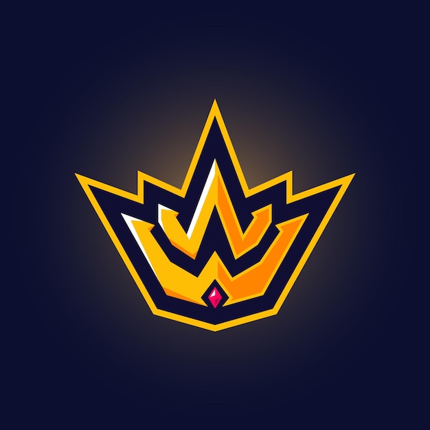 Vector esport logo king crown