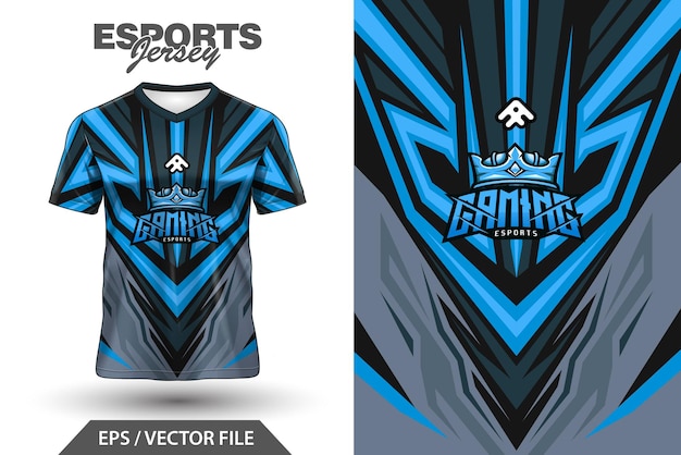 Vector Esports Jersey Gaming Design for Sublimation blue