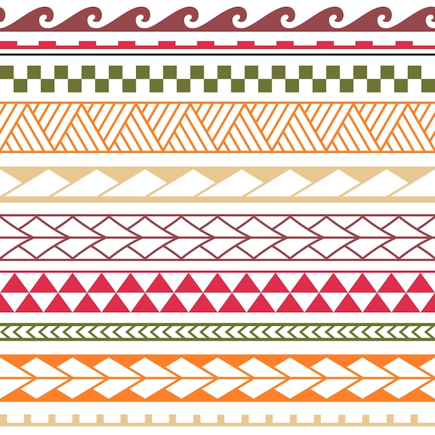 Vector ethnic boho seamless pattern in maori style