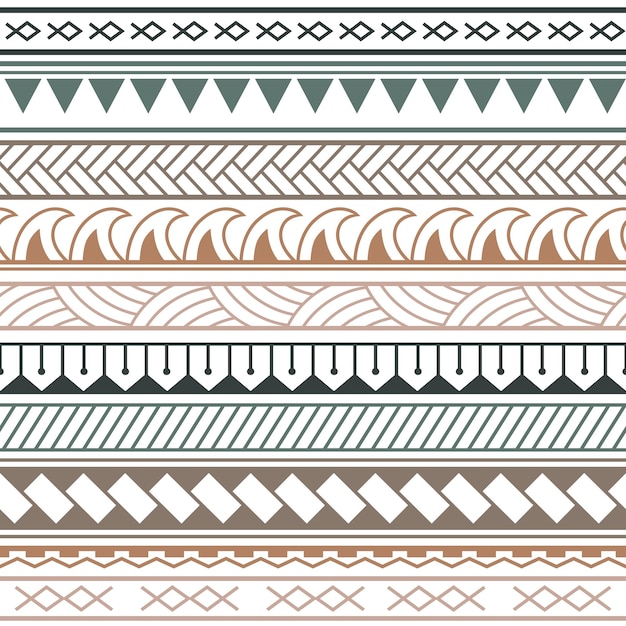 Vector vector ethnic boho seamless pattern in maori style