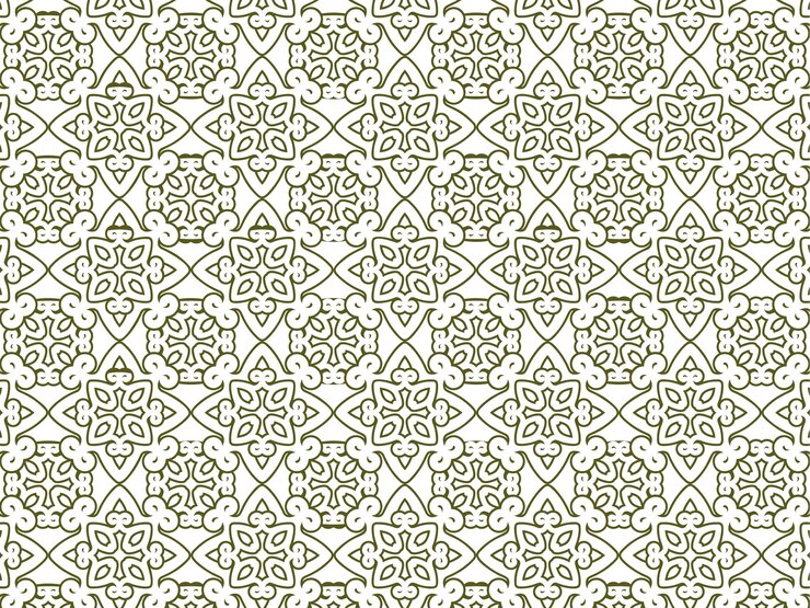 Vector ethnic floral seamless pattern with mandalas