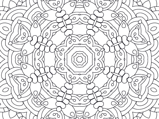 Vector vector ethnic floral seamless pattern with mandalas