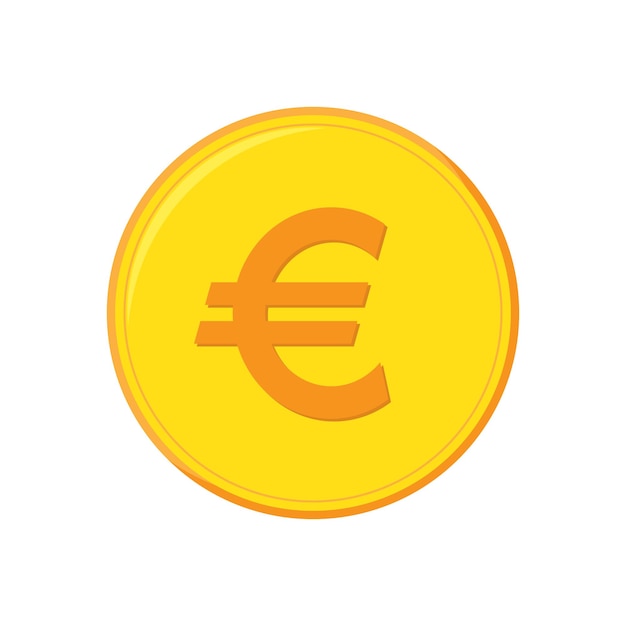 Vector Euro munt pictogram. Gouden symbool van Euro geld. Vector euro munt pictogram geïsoleerd. Geld concept