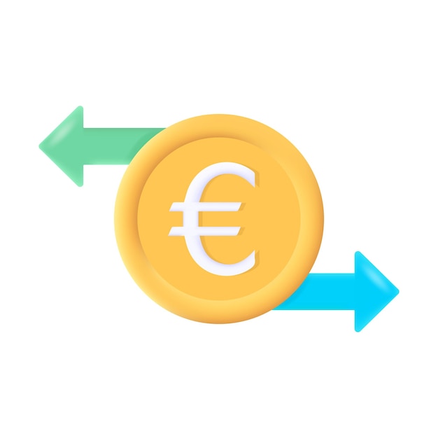 Vector vector euro-valutatransactie teken 3d-vectorpictogram van hoge kwaliteit en volledig schaalbaar