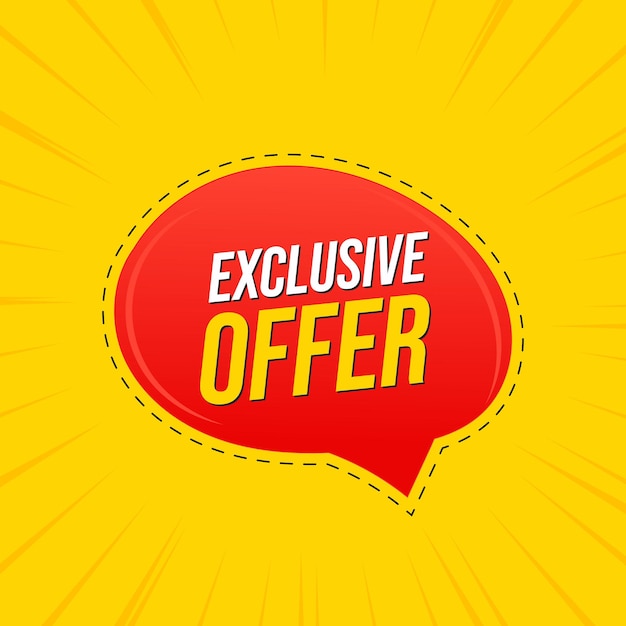 Vector vector exclusive offer label in modern style