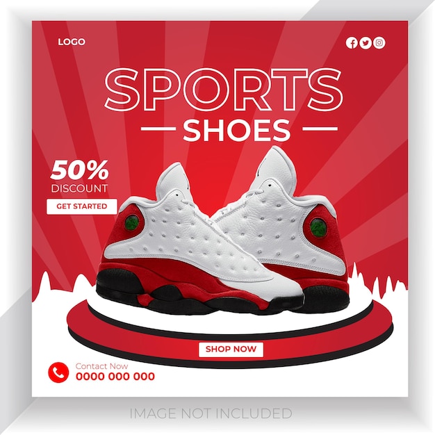 Vector exclusive shoes collection for men social media post banner template design