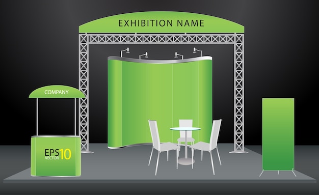 Vector exhibition stand design