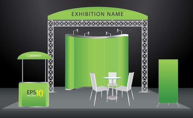 Vector vector exhibition stand design