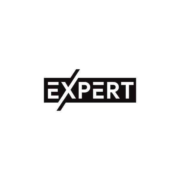 Vector expert typography logo template design vector