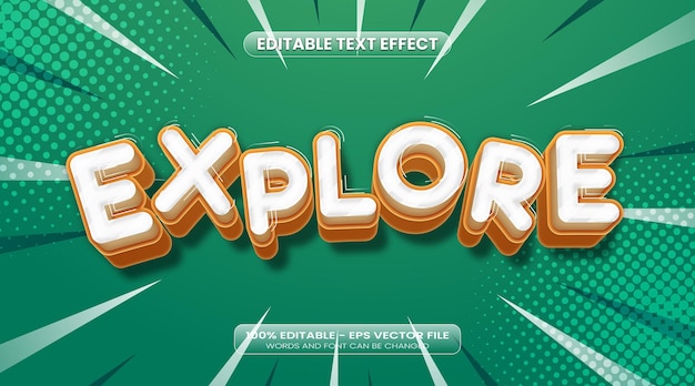 Vector vector explore text effect