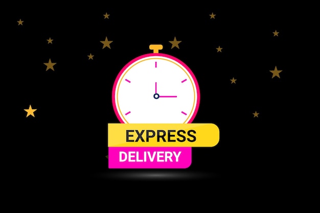 Vector express delivery tag.