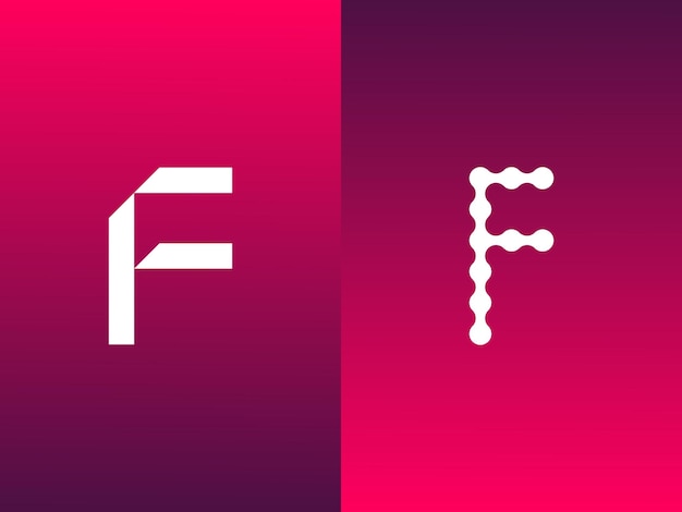 Vector F letter merk logo ontwerp