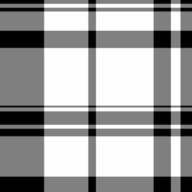 Vector fabric pattern of seamless tartan background with a texture check plaid textile in gray and white colors