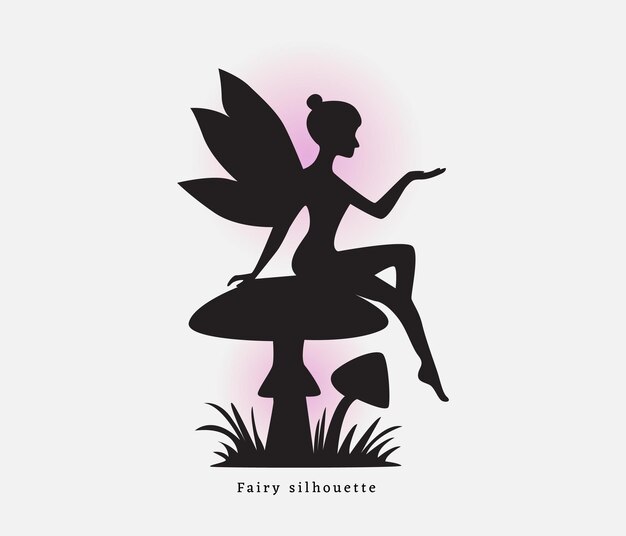 Vector vector fairy silhouette illustration
