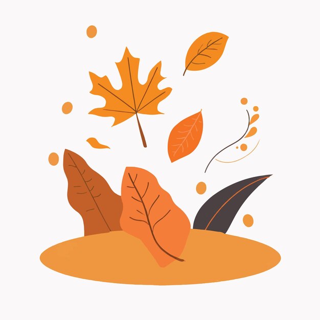 Vector vector falling for autumn logo