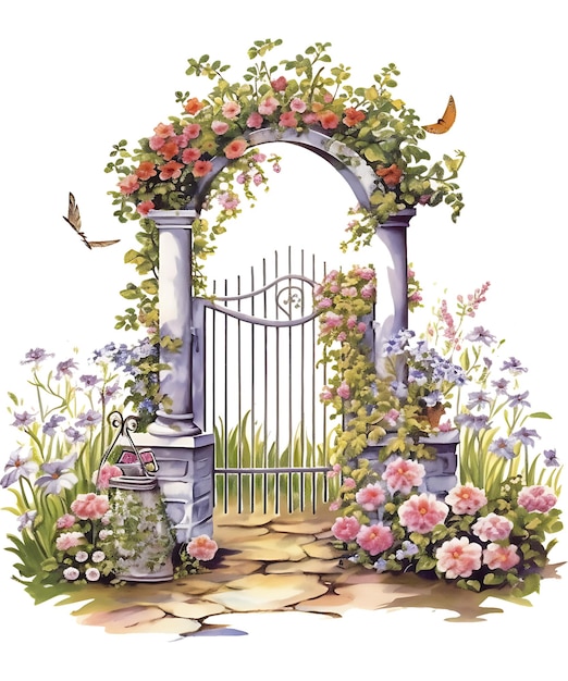 Vector Fancy Gate Illustration