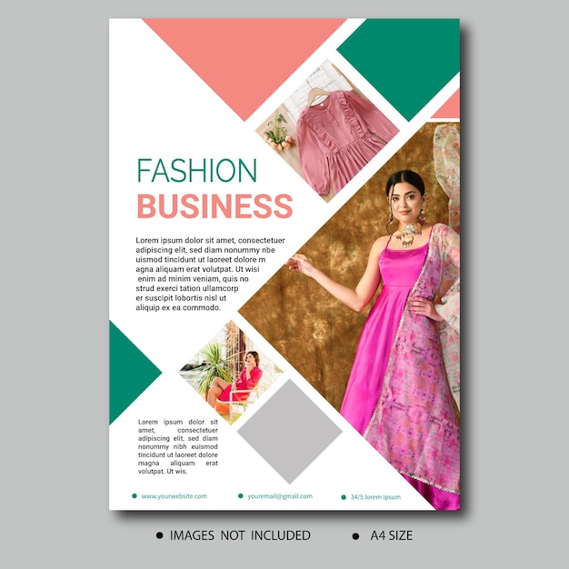 Premium Vector | Vector fashion business flyer design template