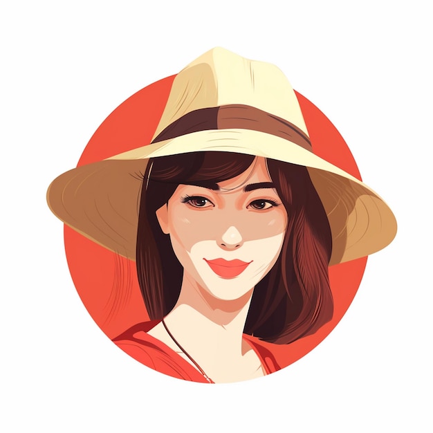 Vector vector fashion illustration hat isolated head accessory woman vintage female cap style s