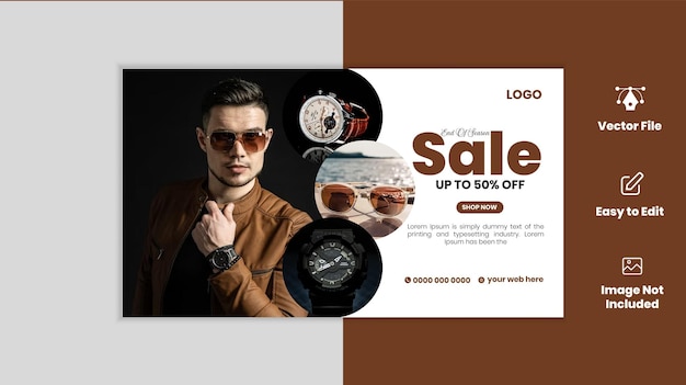 Vector vector fashion sale banner design template