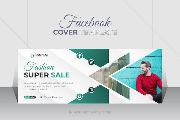Vector vector fashion sale facebook cover social media banner design template