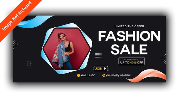 Vector vector fashion sale social media facebook cover design template