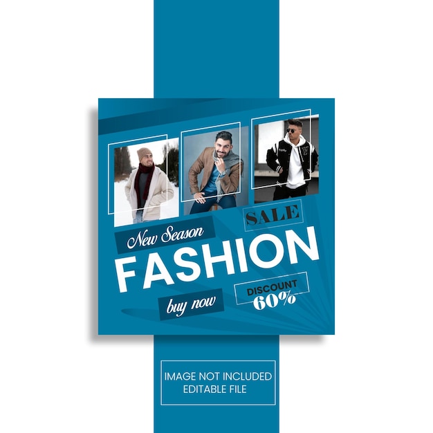 Vector vector fashion sale social media post template