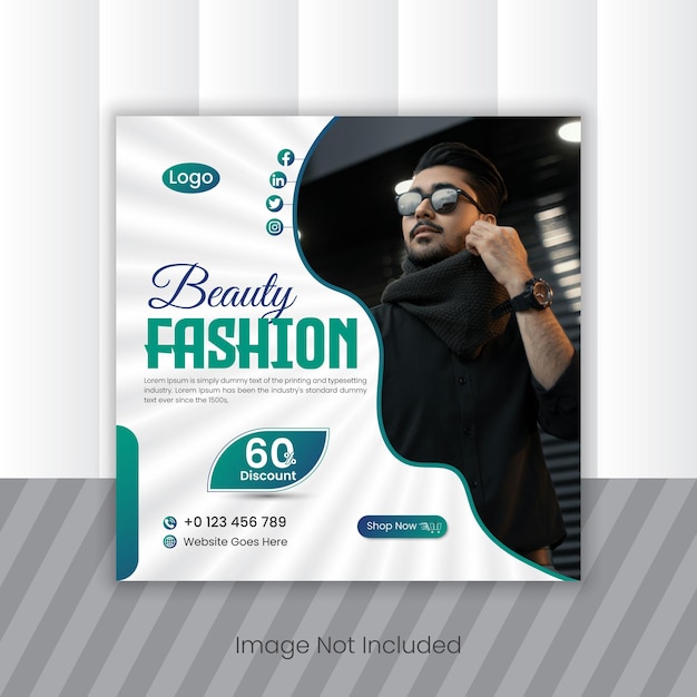 Vettore vector fashion social media post design