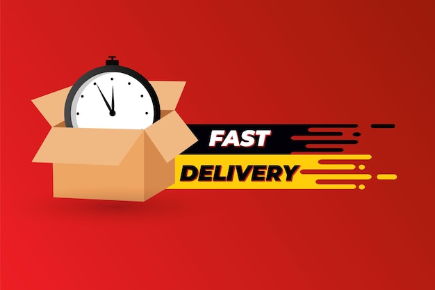 Vector vector fast delivery logo with bike man or courier