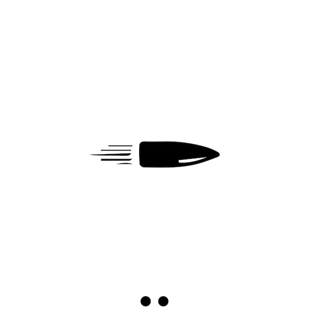 Векторный быстрый минималистский логотип пули винтажный векторный дизайн иллюстрации боеприпасы боеприпасы
