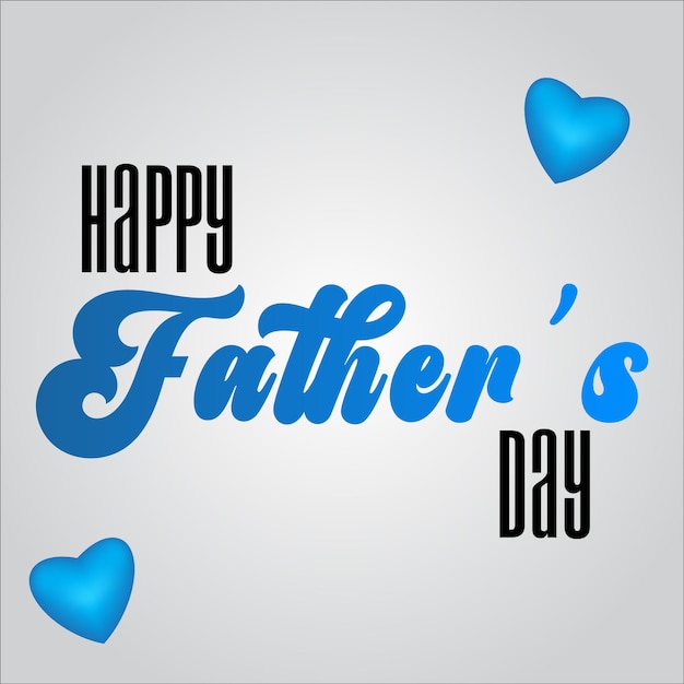 Vector father s day greetings card with hand lettering happy father s day