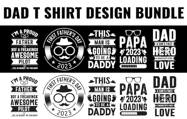 Vector father's day tshirt design dad svg design bundle