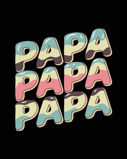 Modello di design t-shirt tipografica creativa per la festa del papà vettoriale