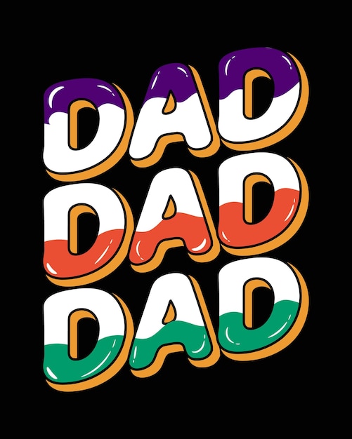 Vector Fathers day creative typography t shirt design template