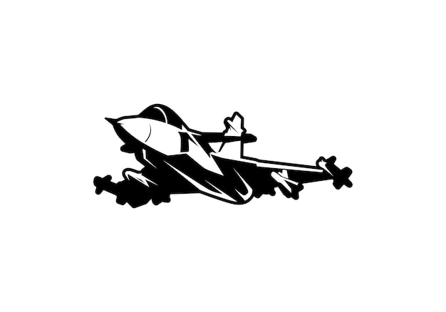 vector fighter jet aircraft silhouette