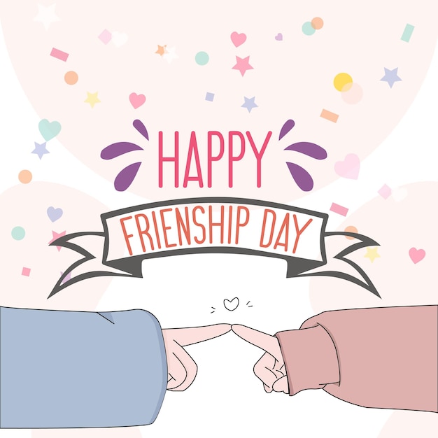 Vector file for poster Happy friendship day poster with vector background to show love and handshake