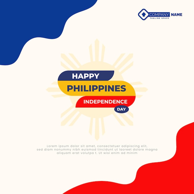 Vector filippijnen onafhankelijkheidsdag viering social media post