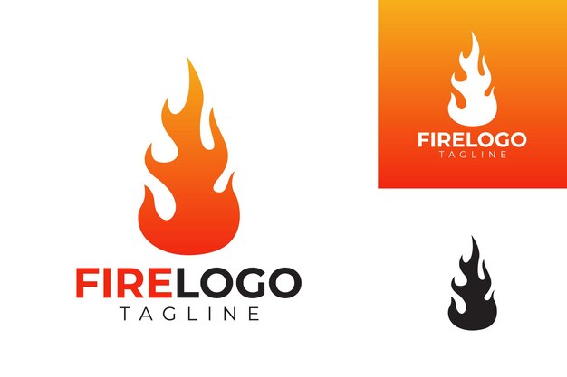 vector fire logo premium template