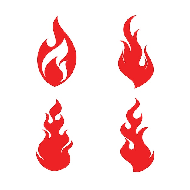 Vector Fire Shape Illustratie Ontwerp Template