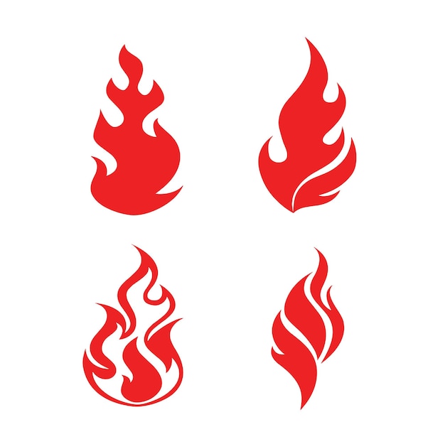 Vector Fire Shape Illustratie Ontwerp Template