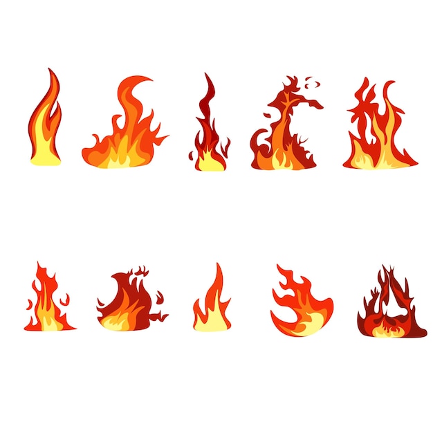 화재 번들의 벡터 - 화재 클립 아트 번들