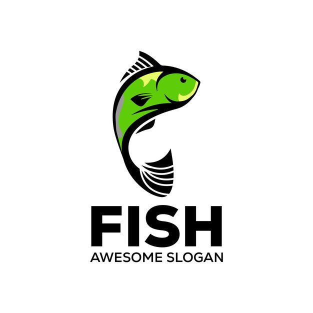vector fish logo colorful design illustration