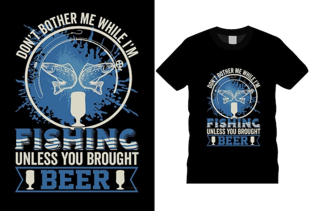 Vector fishing typography tshirt fishing shirt template fishing retro vector t shirt design