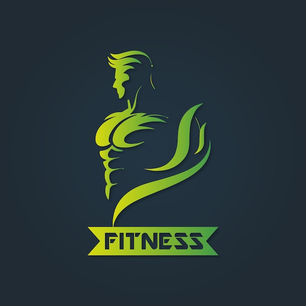 Progettazione del logo vector fitness per la palestra