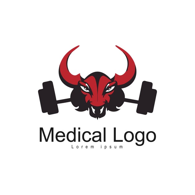 Progettazione del logo della fitness vettoriale