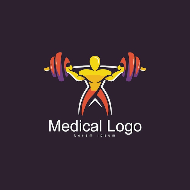 Vector fitness logo ontwerp