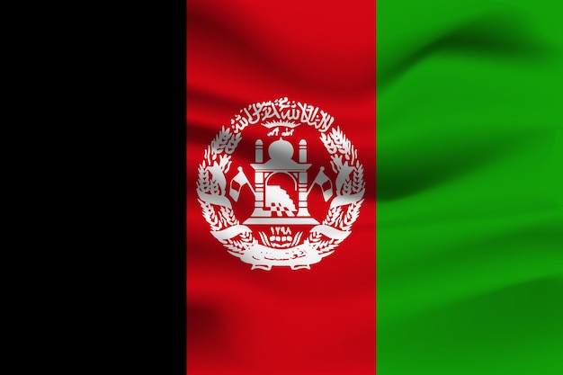 Vector vector flag of afganistan